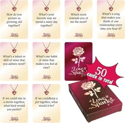 Vragenkaarten voor koppels - Gespreksstarter kaarten - Verdieping relatie - 50 romantische vragen - 50 kaarten - Multicolor — thumbnail 5