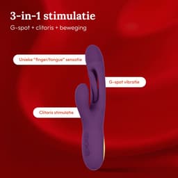 Vibrators voor Vrouwen – 3 in 1 Realistisch Rabbit Vibrator met Clitoris Stimulator & G Spot - Bullet Mini Vibrator - 21 Standen - Waterdicht — thumbnail 2