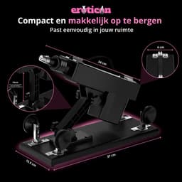 Compleet Khalifa Sex Machine Pakket met 8 Opzetstukken – Inclusief Dildo’s en Pocket Pussy – Seksmachine voor Mannen en Vrouwen – Neukmachine – Fuck machine – Discreet Verzonden — thumbnail 5