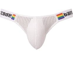 Barcode Berlin Pride Brief Regiro White - MAAT M - Erotisch Heren Ondergoed - Slip voor Man - Sexy mannen Slip