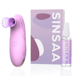 Sinsaa Luchtdruk Vibrator voor Vrouwen - Clitoris Stimulator - Sex Toys voor Vrouwen - Sexspeeltjes voor Koppels - 10 Zuigfunctie Snelheden - Inclusief Sextoy Cleaner - Chloé Satisfy Roze — thumbnail 1