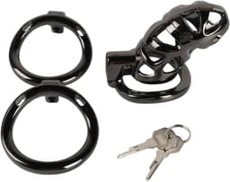 Banoch | Peniskooi aluminium gun grey | 3 ringen | 45 mm, 50 mm & 55 mm | chastity cage voor mannen — thumbnail 4