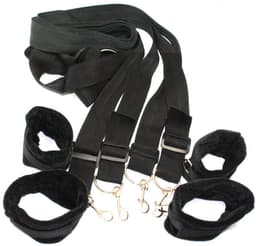 Passion Play Deluxe – Verstelbare Bondage Set met Hand- en Enkelboeien – Intense Bed Restrains voor Speelse Nachtavonturen — thumbnail 3