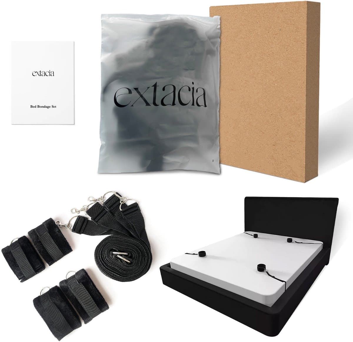 Extacia BDSM Bed Handboeien - Matras SM Set - Bondage Handboeien Set - Handboeien - Sex Toy voor Koppels - Seksspeeltje — afbeelding 1
