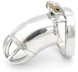 Nooitmeersaai - Peniskooi met slot - Metaal - Zilver - 40mm — thumbnail 1