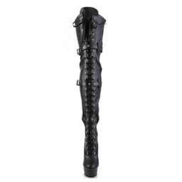 EU 39 = US 9 | DELIGHT-3028 | 6 Lace-Up Triple-Buckle PF BT, Side Zip — thumbnail 2