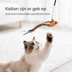 11 stuks kattenspeelgoed, vogelverenspeelgoed met bel, handgemaakte reservekoppen voor kattenhengel, interactief kattenspeelgoed, decoratieve hanger voor thuis en rugzak — thumbnail 4
