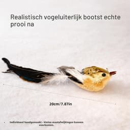 11 stuks kattenspeelgoed, vogelverenspeelgoed met bel, handgemaakte reservekoppen voor kattenhengel, interactief kattenspeelgoed, decoratieve hanger voor thuis en rugzak — thumbnail 2