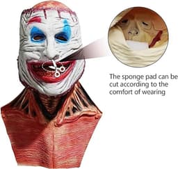 Dubbellaags halloween masker, Halloween horror masker, skelet en halloween clown masker, Halloween latex maskers voor heren, dames en volwassenen — thumbnail 5