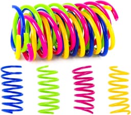 16 stuks gekleurd plastic veerspeelgoed voor katten, interactief huisdierspeelgoed voor luie mensen om katten te plagen en kattenspringspeelgoed — thumbnail 1