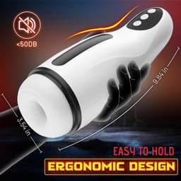 Automatische Masturbator voor Mannen - Zuigfunctie, Vibratie & Verwarming - 4 Zuigstanden & 10 Vibratiestanden - Pocket Pussy - Handsfree Penis Stroker - Verwarmde Masturbator — thumbnail 4