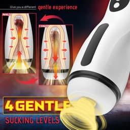 Automatische Masturbator voor Mannen - Zuigfunctie, Vibratie & Verwarming - 4 Zuigstanden & 10 Vibratiestanden - Pocket Pussy - Handsfree Penis Stroker - Verwarmde Masturbator — thumbnail 2