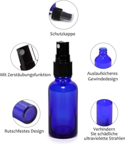 Topsky 12 × 30ml glass spray bottles empty, it has atomization function and anti-ultraviolet action, for essential - ShopVlot — thumbnail 2