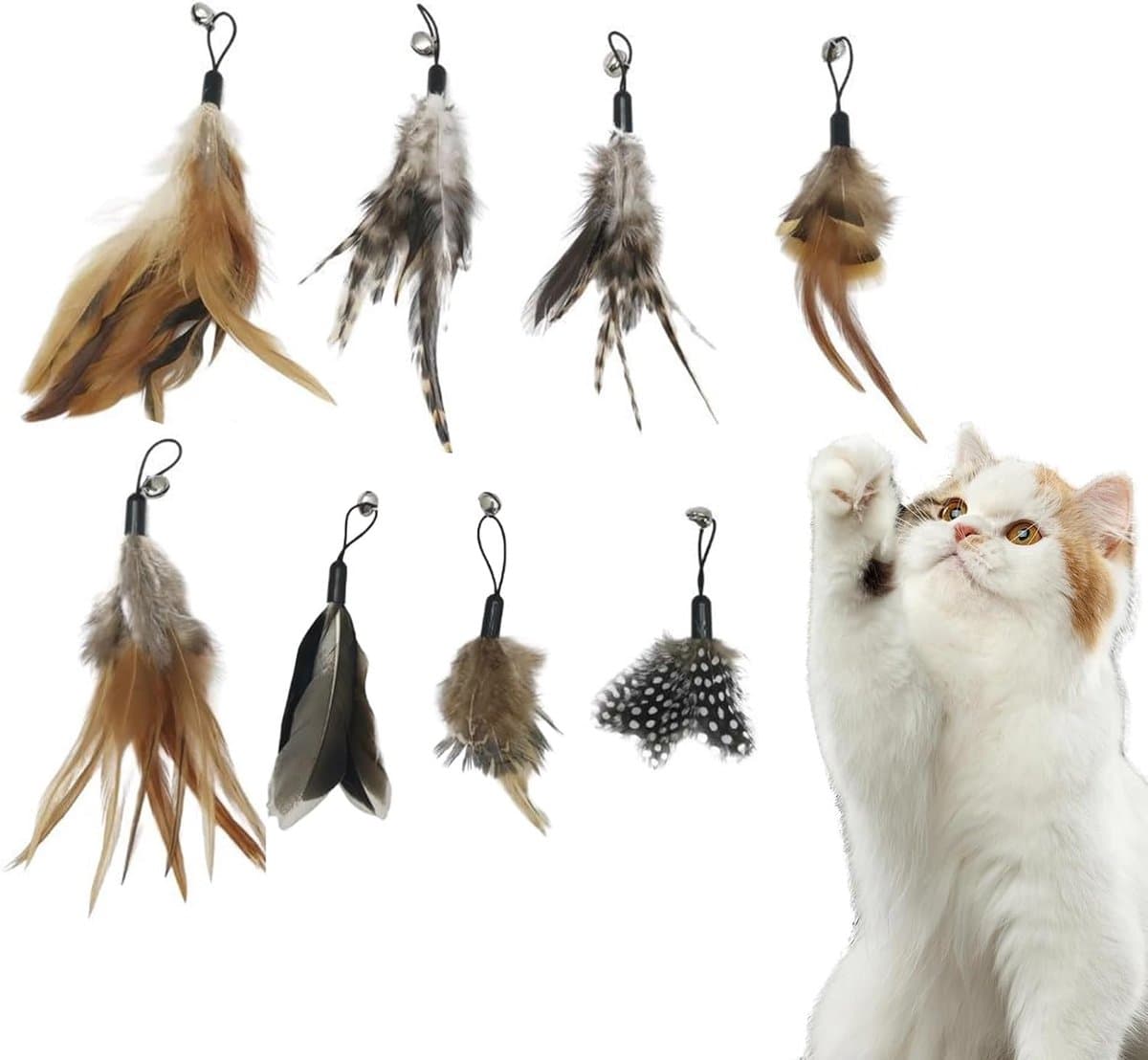 8 stuks vervanging van kattenspeelgoed, veilig en, perfect cadeau voor kattenliefhebbers — afbeelding 1