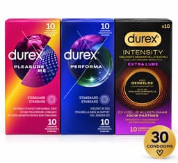 Durex Condoom Variatiebundel – Pleasure Me + Performa + Intensity Extra Lube – 30 Condooms – 3x 10 Stuks — thumbnail 1
