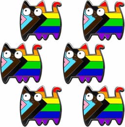 6 stuks regenboog pride pinnen, regenboogvlag, gay pin metaal, Pride Ally spelden geschikt voor truien, sjaals, doeken, jurken, kleding, tassen — thumbnail 1