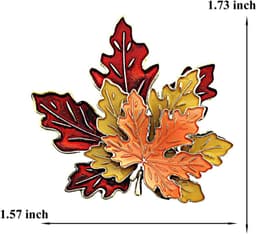 Esdoornblad Mode Broche Retro Olie Reversspeldjes Thanksgiving Broche Pin Herfst Herfst Bladeren Gift Decoratie Sieraden Accessoire — thumbnail 3