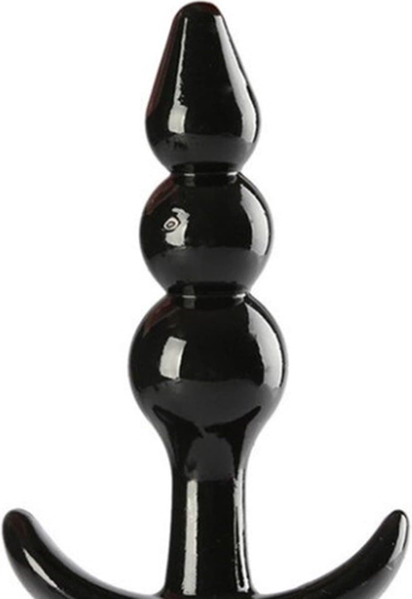 Anaal plug silicone zwart 9 cm — afbeelding 1