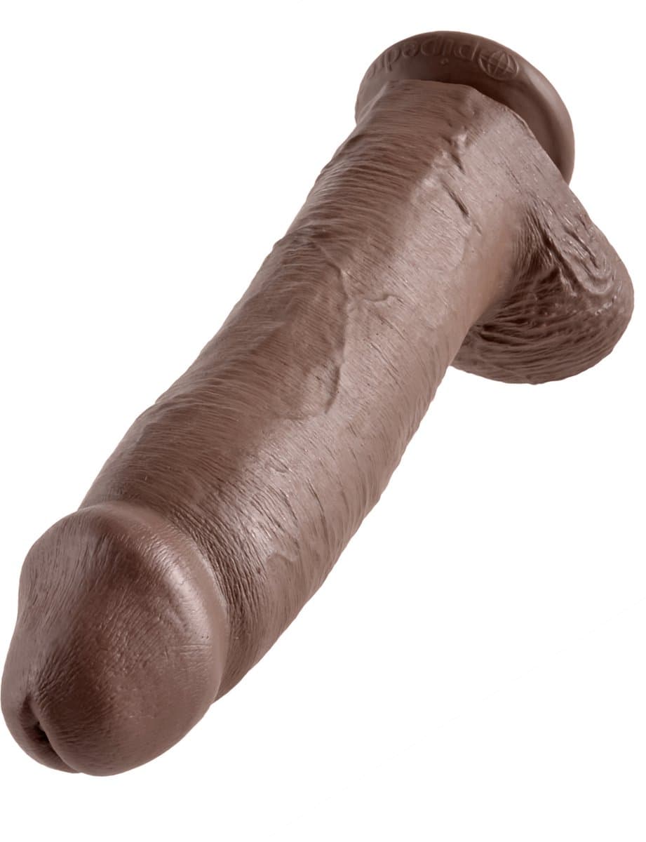 Pipedream King Cock realistische dildo Cock - With Balls bruin - 12 inch — afbeelding 1