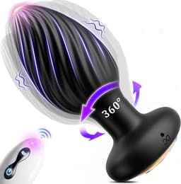 Lzwintrading - Buttplug Vibrator met Afstandsbediening - 360° Rotatie Functie - Vibrators voor Vrouwen & Mannen - Prostaat Stimulator -Butt Plug met 7 Vibratie Standen - Sex Toys voor Koppels - Anale Speeltjes - Vibrerende Buttplug - Anaal Dildo — thumbnail 1
