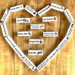 Romantische koppelspellen - Jenga-torenspel - Erotisch Jenga-spel - Jenga voor koppels - Jenga-spel voor Valentijnsdag - Cadeau voor een volwassen koppelavond - Valentijnsdagcadeau — thumbnail 1