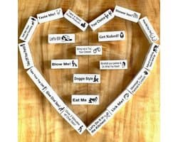 Romantische koppelspellen - Jenga-torenspel - Erotisch Jenga-spel - Jenga voor koppels - Jenga-spel voor Valentijnsdag - Cadeau voor een volwassen koppelavond - Valentijnsdagcadeau