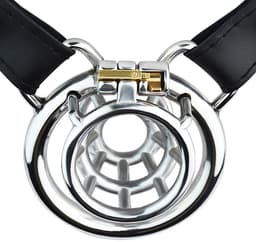 Kiotos - Kuisheidsgordel - Cone-vormige Kuisheidskooi met tailleriem - Zwart — thumbnail 7