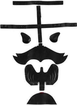 Kiotos Leather - Puppy Masker - Dog Hood - Kunstleer - Zwart — thumbnail 4