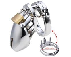 Metalen peniskooi met slot (5 cm) - kinky - BDSM - kuisheid