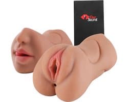 OurSecret® Sofia - 3-in-1 Pocket Pussy - Masturbator voor Man - Sex Toys voor Mannen - Mond, Vagina & Anus - Kunstvagina