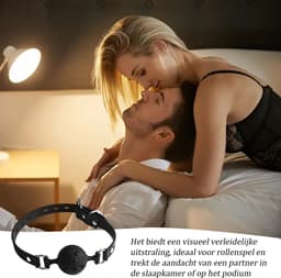 longziming Siliconen Ball Gag – Bondage en Rollenspelaccessoires Spel – Erotisch Accessoire – Sensueel Vastbinden – Volwassen Speelgoed voor Partner Spel — thumbnail 6