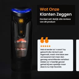 PureVibe® Pleasure Pulse V2 - Automatische Masturbator voor Man - Blowjob Simulator met Warmtefunctie - 18 Standen - Pocket Pussy - Seksspeeltjes voor Mannen - Zwart — thumbnail 9