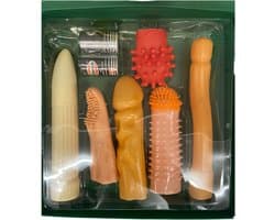 Sensual Encounter Erotic Gift Set – 6-Delige Pleasure Kit | Vibrator + 5 Extenders