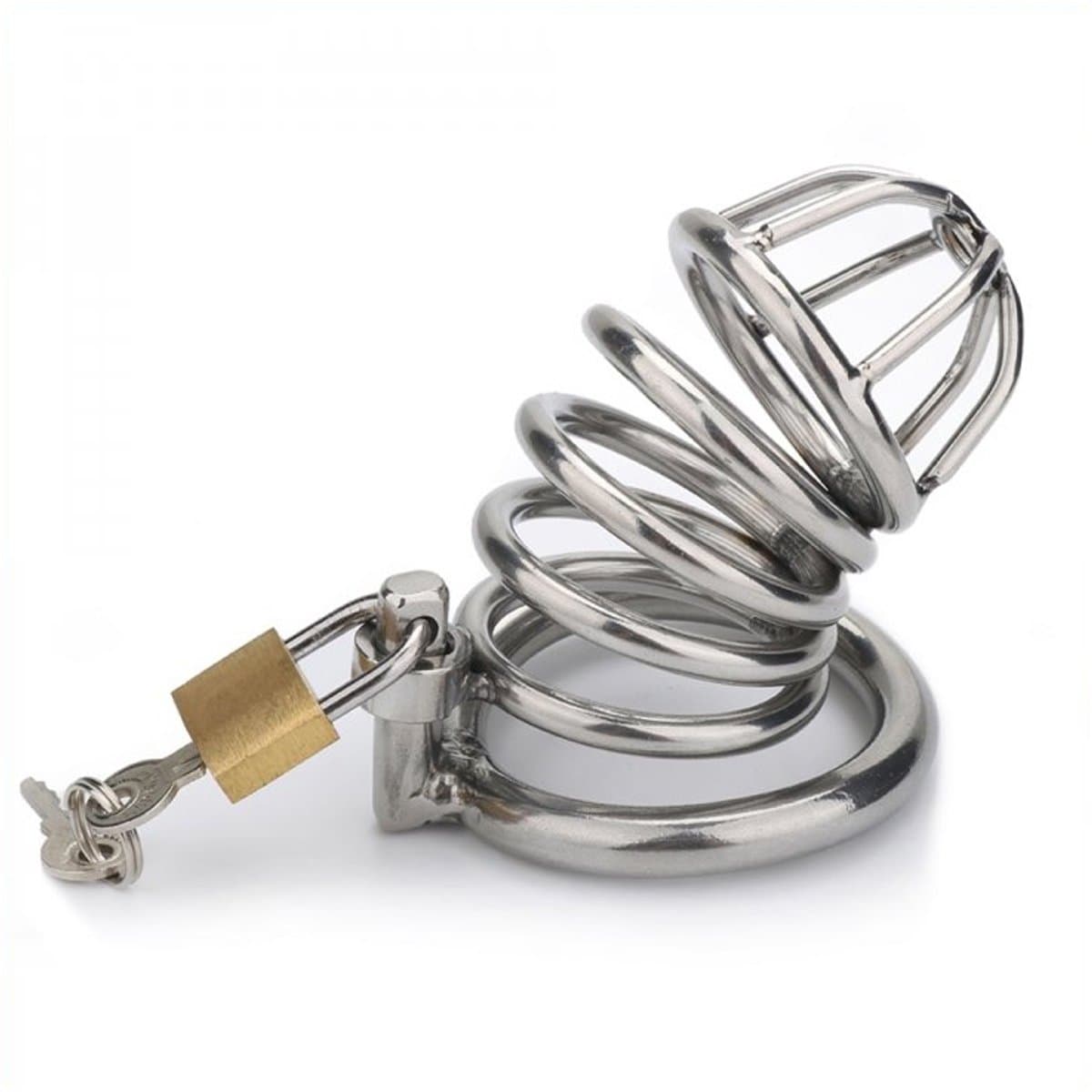 Birdy metalen kuisheidskooi 8 x 3,5 cm - Cockring Maat 45 MM - Metalen Penis Kooi - Metalen Chastity — afbeelding 1