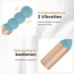 Be Mine Triple Temptation – Vibrator - Clitoris Stimulator - Vibrator voor Vrouwen - Sex Toys voor Mannen - Sex Toys voor Vrouwen - Sex Toys voor Koppels - 5 standen - USB-C - IPX7 - Powder Blue — thumbnail 3