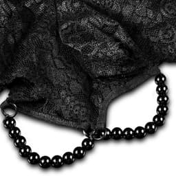 Pipedream - Pleasure Pearl BShorts +Size - Anal Toys Beads Zwart — thumbnail 5
