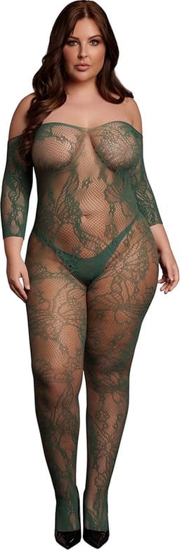 Kant Lange Mouwen Bodystocking - Koninginmaat — thumbnail 14