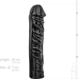 All Black Grote zwarte realistische dildo 33 cm — thumbnail 4