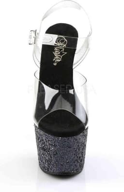 Pleaser - ADORE708LG Sandaal met enkelband, Paaldans schoenen - Paaldans schoenen - 42 Shoes - Zwart/Multicolours — thumbnail 2