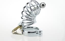 Chastity Cage - kuisheidskooi met dilator - voor mannen - stainless steel - Prolink Novelties® nr. 6 — thumbnail 5