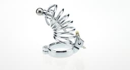 Chastity Cage - kuisheidskooi met dilator - voor mannen - stainless steel - Prolink Novelties® nr. 6 — thumbnail 8