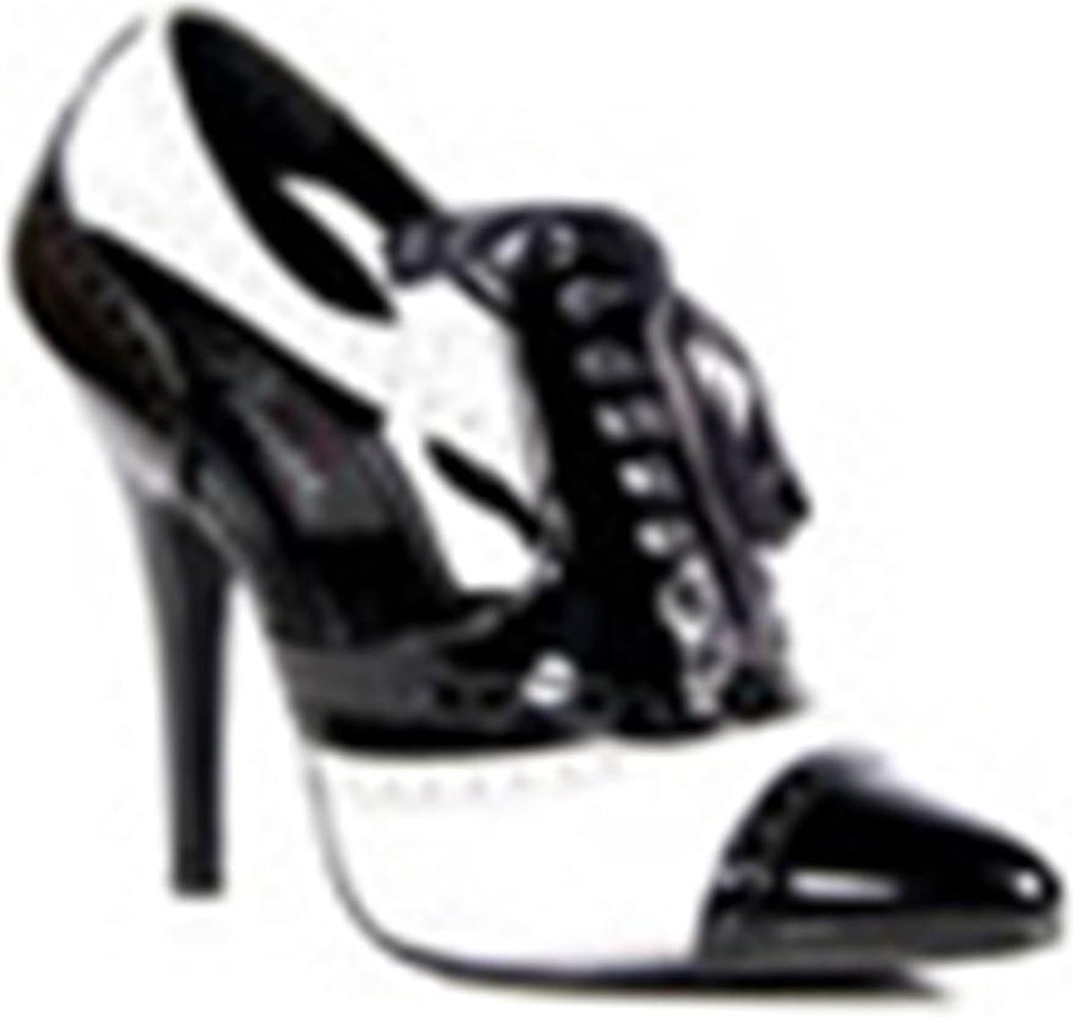 Pleaser - SEDUCE-458 Hoge hakken - US 8 - 38 Shoes - Zwart/Wit — afbeelding 1
