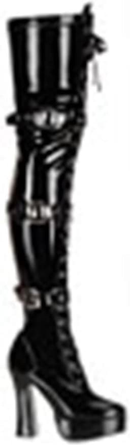 Pleaser - ELECTRA-3028 Plateau overknee Laarzen - US 10 - 40 Shoes - Zwart — thumbnail 2
