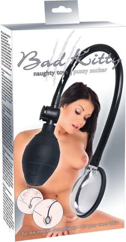 Bad Kitty – Anatomische Vagina Pomp met Zuignap voor Perfecte Sluiting voor Zuig Extase – Zwart — thumbnail 3