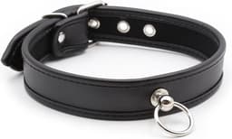 Banoch - Collar of O black - Zwart Pu Leer - halsband bdsm — thumbnail 8
