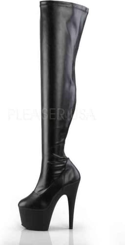 Pleaser Overknee Laarzen -39 Shoes- ADORE-3000 US 9 Zwart — thumbnail 3