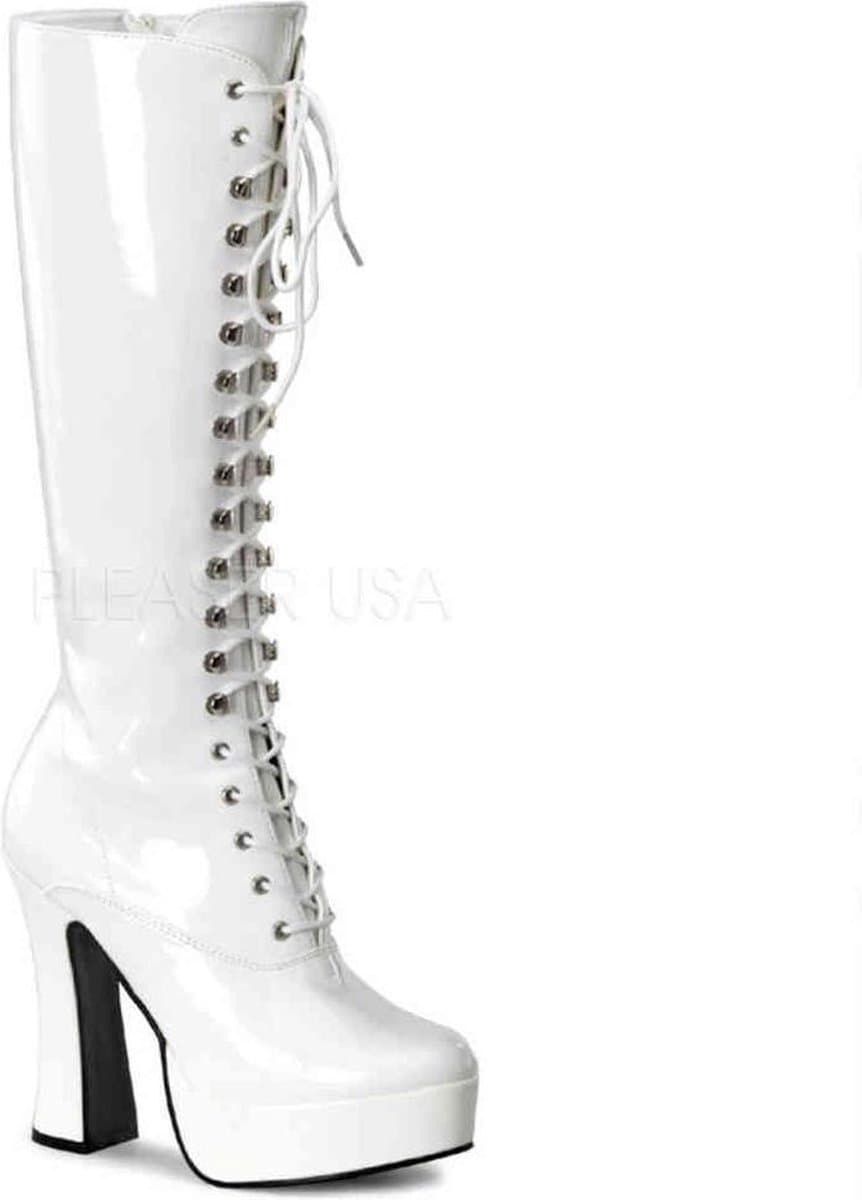 Pleaser - ELECTRA-2020 Kniehoge laarzen - US 9 - 39 Shoes - Wit — afbeelding 1