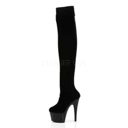 Pleaser - ADORE-3002 Plateau Overknee Laarzen - Paaldans schoenen - 40 Shoes - Zwart — thumbnail 3