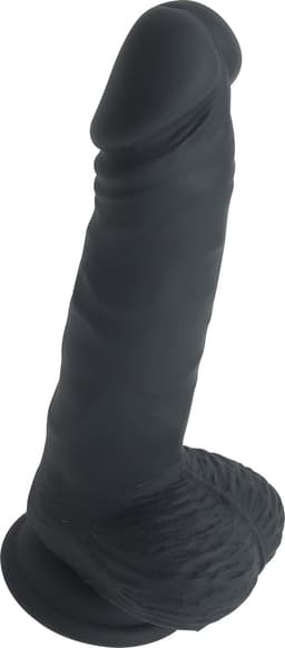 Banoch | realistische dildo zwart siliconen met zuignap | lengte 17,5 cm | Ø 4 cm | 255 gram — thumbnail 4