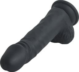 Banoch Dildo 17 cm | Zwarte Siliconen Dildo met Zuignap | Rechte Penisvorm | Ø 3,4 cm | Realistisch & Flexibel | 200 g — thumbnail 3